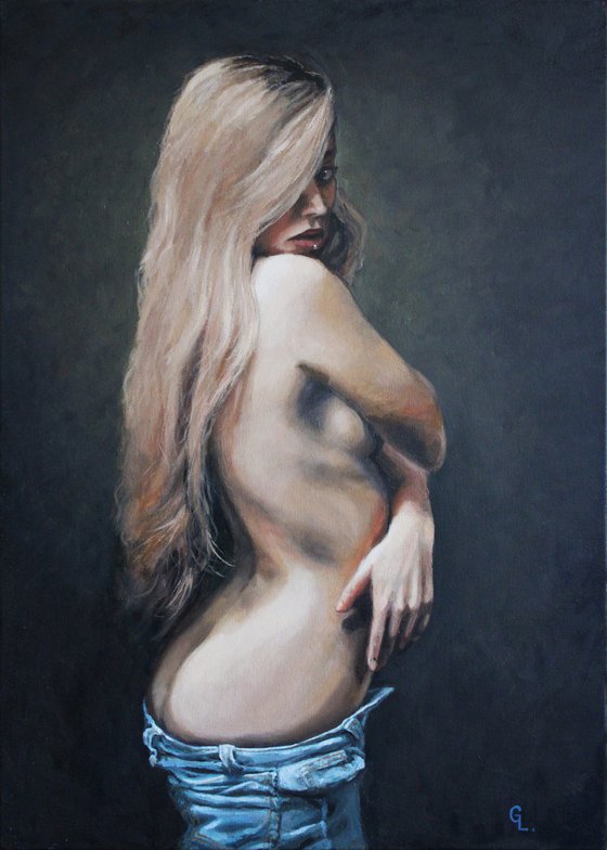 LEVIS 2. ORIGINAL PAINTING 50X70 CM. AS A GIFT.