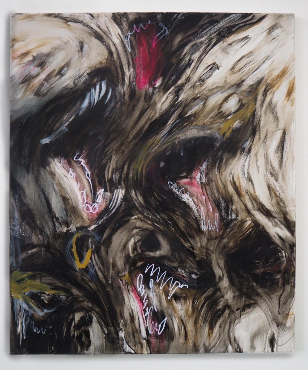 Expressive Abstract Painting By Cynthia Gregorova, 31 X 39, Dinner Party, Original Artwork