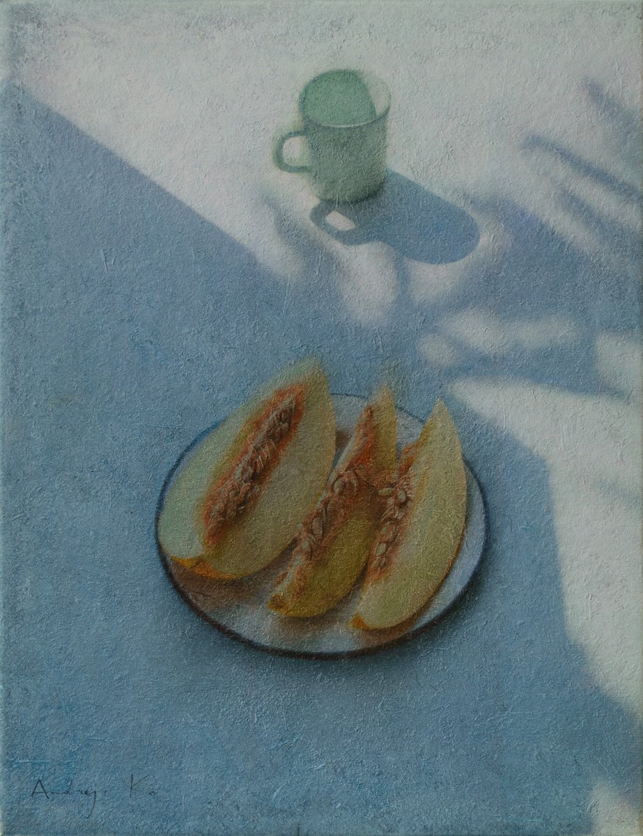 A Warm Evening And Sweet Melon By Andrejs Ko, 20 X 26, Artwork For Sale On Artfinder