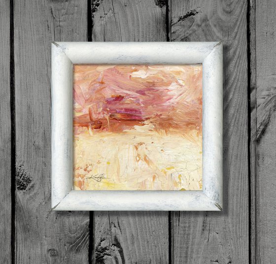 Serenity Abstraction 2 - Framed Abstract Painting by Kathy Morton Stanion
