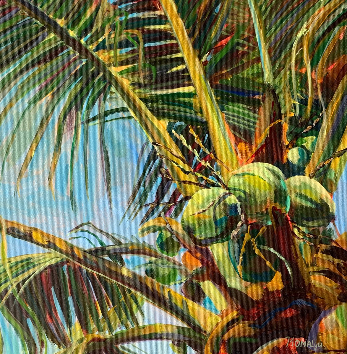 Impressionistic Giclee Print , Jungle Splendor. Limited Print By Momalyu, 16 X 16, Artwork For Sale On Artfinder