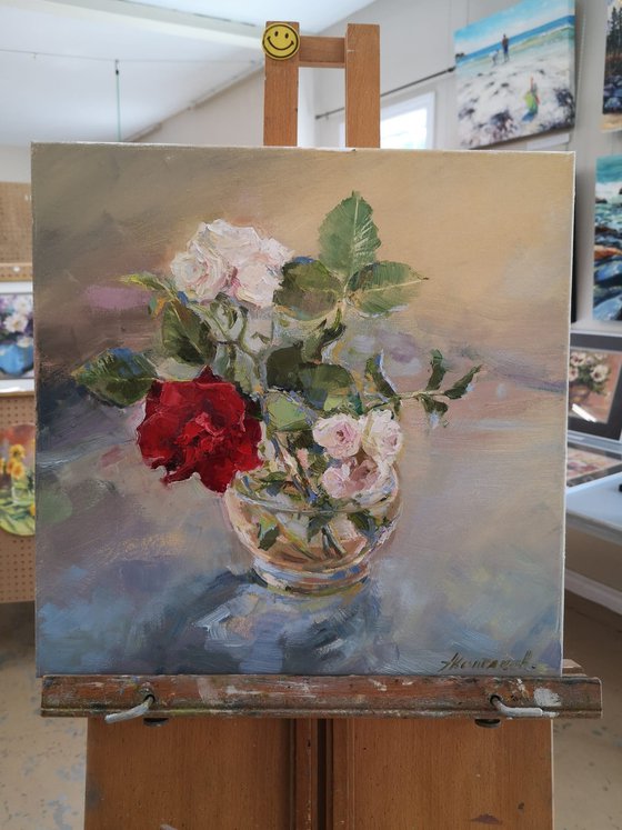 Wild roses (14x14'')