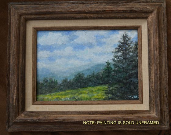 Blue Ridge Mountain Meadow # 2 - 5X7 oil (SOLD)