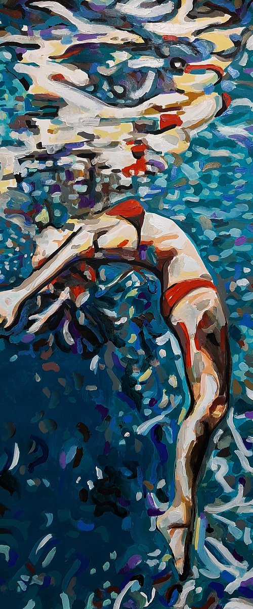 Underwater / 70 x 50 cm by Alexandra Djokic