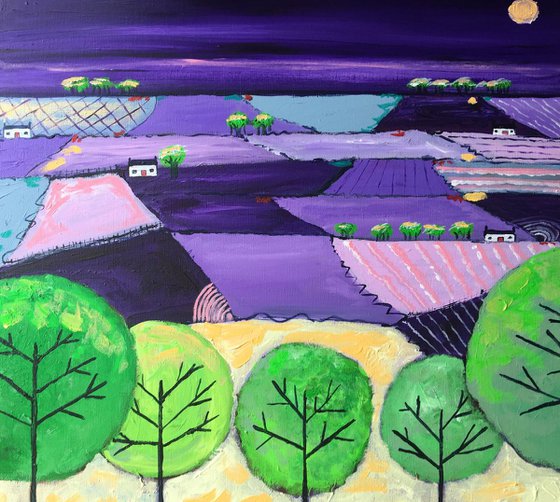 Purple in Scotland - Large Canvas 60cm Ready to hang