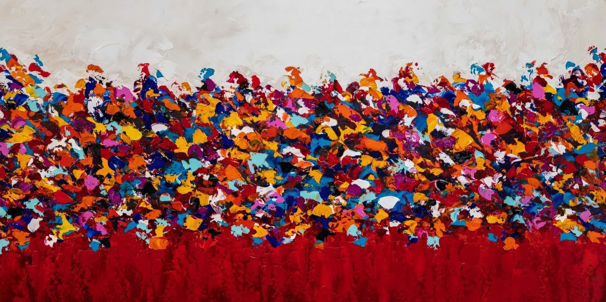 Abstract Acrylic Painting By Art By Catalin, 59 X 30, Best Days Of My Live 45, Original Artwork