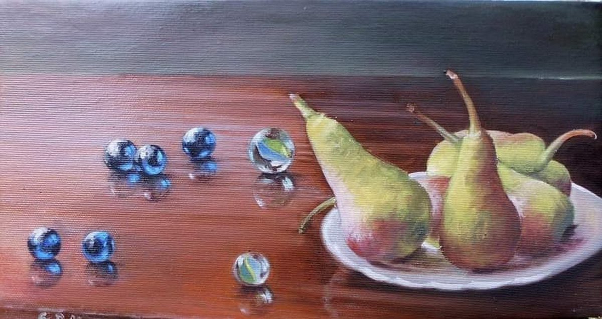 Marbles and pears by Dragana Simic