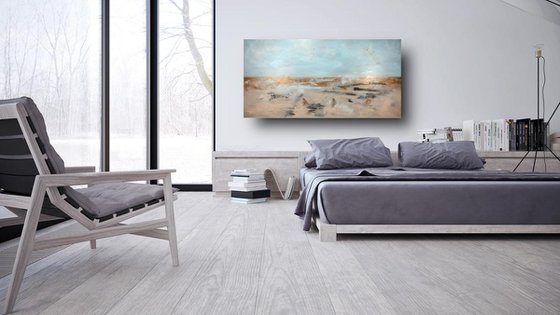 extra large abstract painting on canvas,wall art,original artwork-size-180x90-cm-title-c592