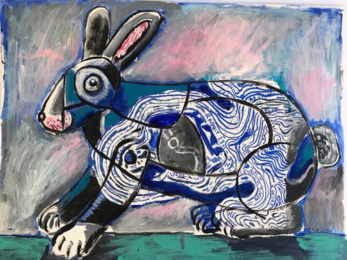 The Blue Rabbit by Roberto Munguia Garcia