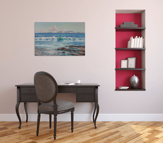Sea waves(60x90cm, oil painting)