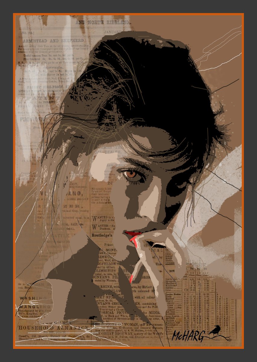 Expressive Portrait Painting By Joe Mcharg, 30 X 42, Betty Ann 30X42, Original Artwork