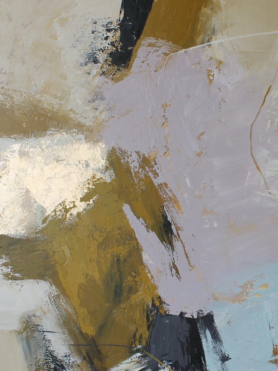 "Ness 2" Licak brown beige abstract art