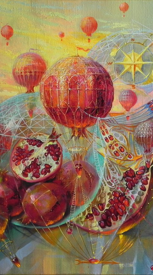 "Takeoff" Original art Oil on canvas Contemporary home decor by Yurii Novikov