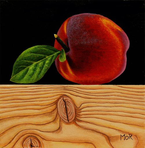 Peach On Wood by Dietrich Moravec