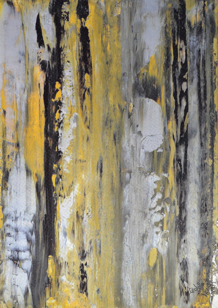 Abstract Acrylic Painting By Isabelle Vobmann, 12 X 17, Paper Dream 3, Original Artwork