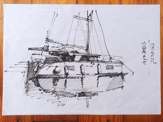 Lagoon 450F Catamaran Original Liner Sketch