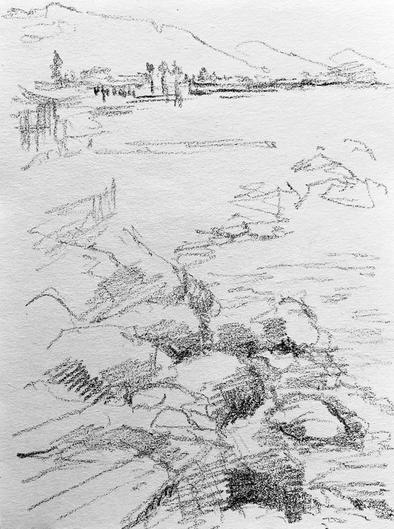 Marine sketch #3. France. Côte d'Azur. Menton. 2020