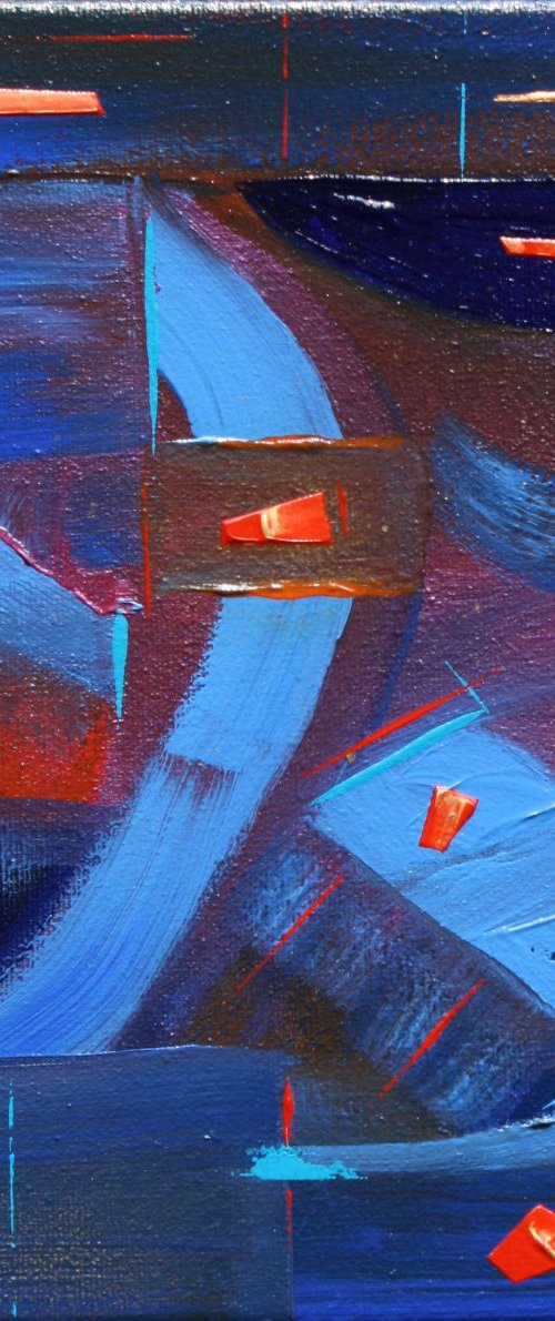 Small Blue Abstract by Robert Lynn