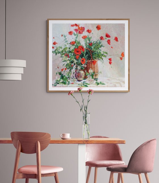 Still life with poppies