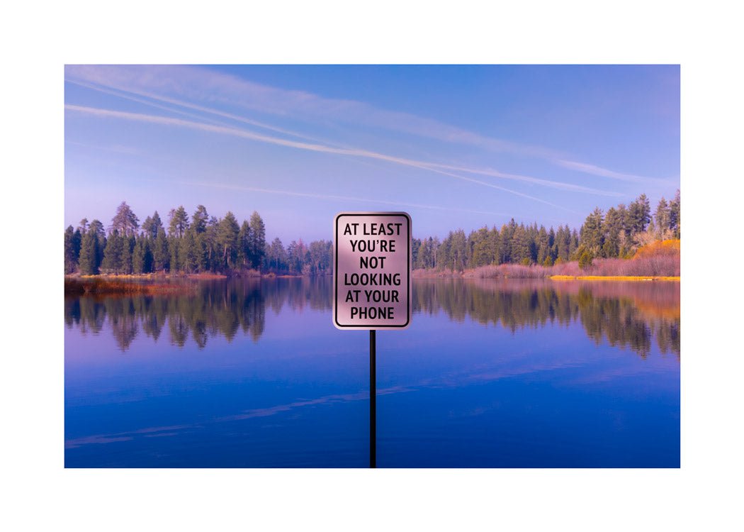 Typographic Landscape Photograph By Jack Daly, 28 X 20, Tourist Bored #10, Original Artwork