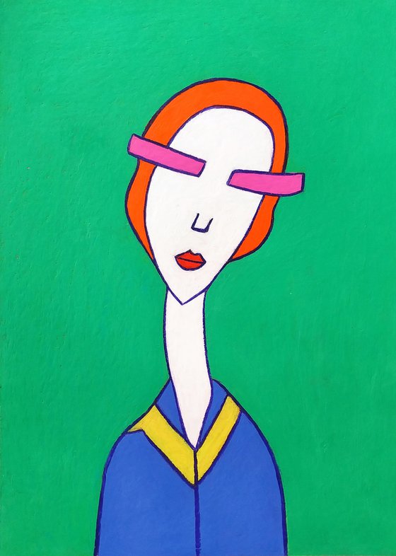 Pop Art Modigliani portrait ver. 5
