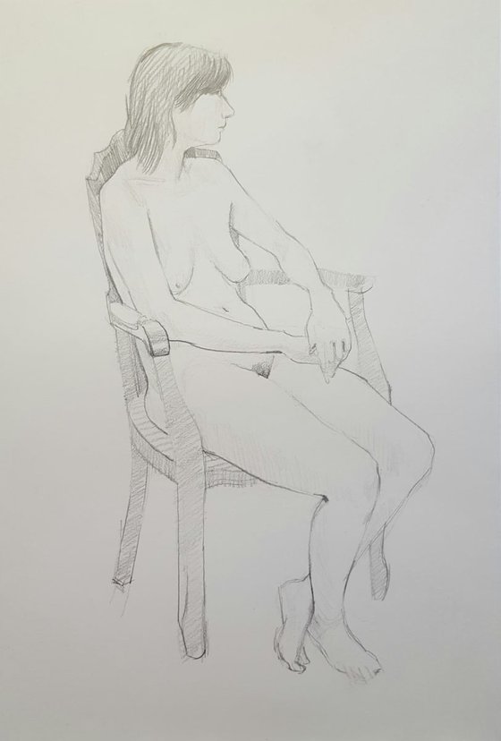Jen, Seated (Life Drawing Study)