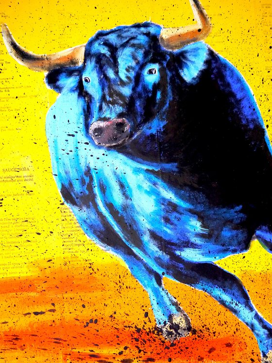 Raging Bull 04 - (Large) - READY TO HANG -  HOME - Gift