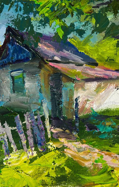 Spring Days in the Yard by Boris Serdyuk
