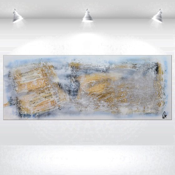 Golden Symphony  - Abstract Art - Acrylic Painting - Canvas Art -  Abstract Painting - Industrial Art