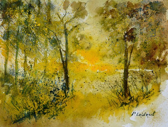 Autumn light - watercolor