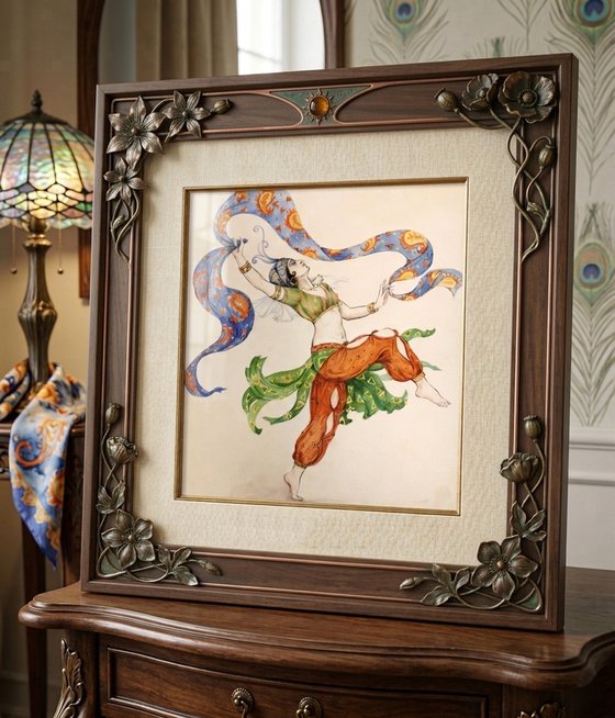 Scheherazade Dancer: A Homage to Leon Bakst