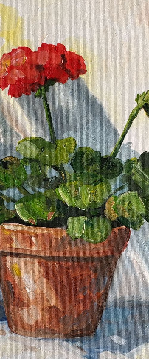 Flower - "Red Geranium" by Katrina Case
