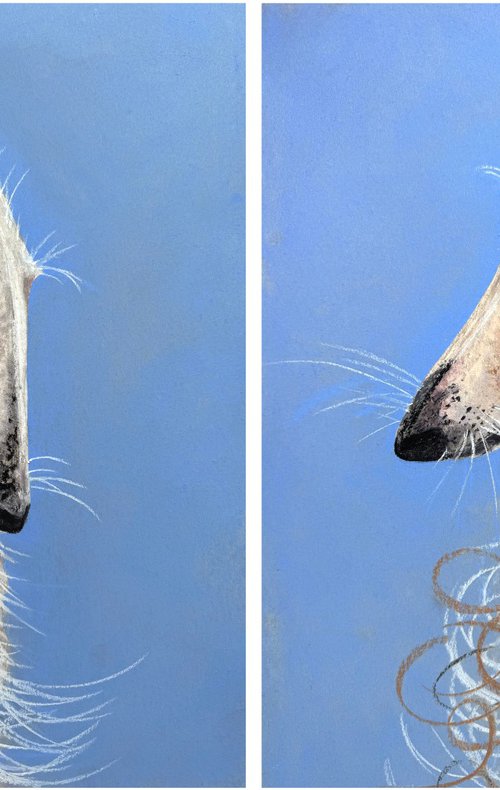 Dog Portraits Soft Pastel by Yuliia Sharapova