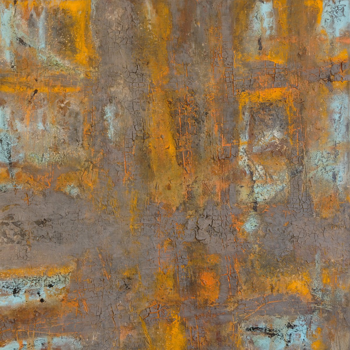 Abstract Painting By Martin Sieverding, 39 X 39", Untitled, Original Artwork