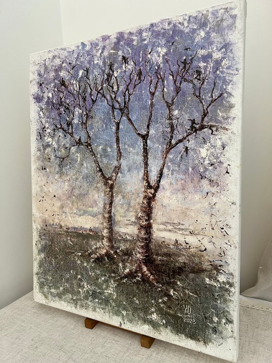 Moody tree Purple landscape