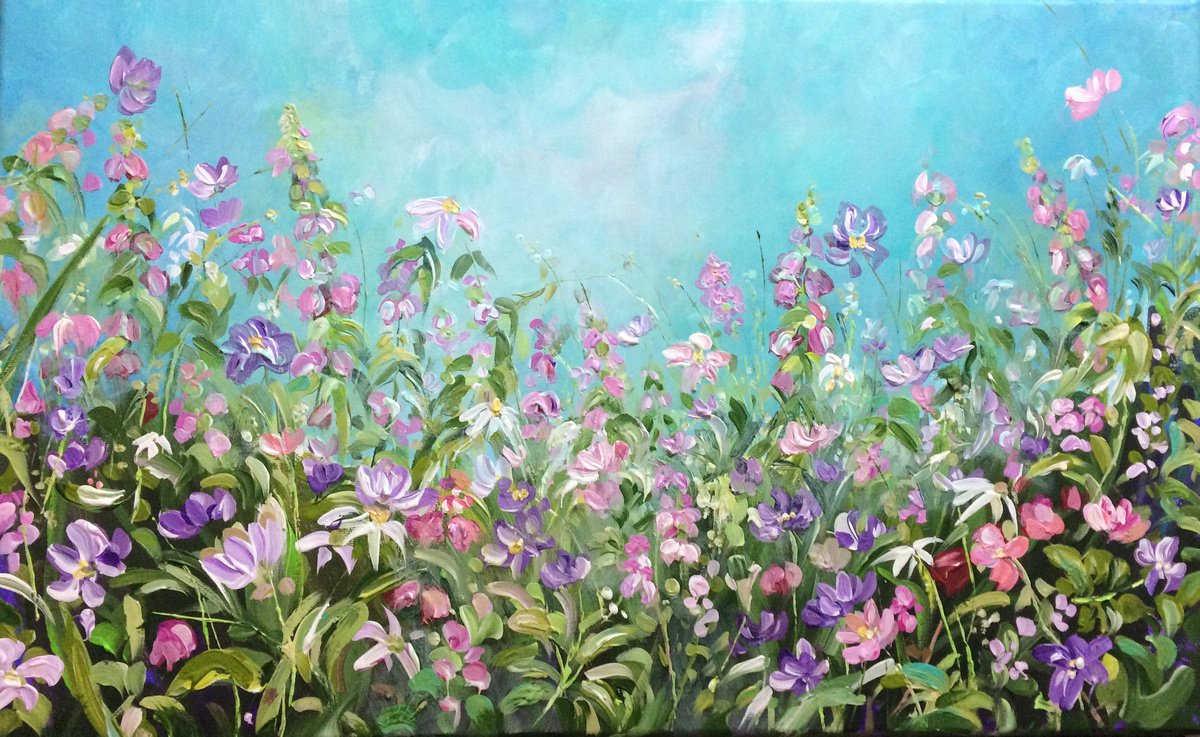 Summer Dream (floral landscape) by Colette Baumback