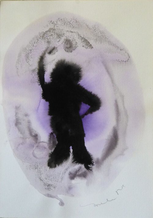 Purple study 5, 21x29 cm by Frederic Belaubre