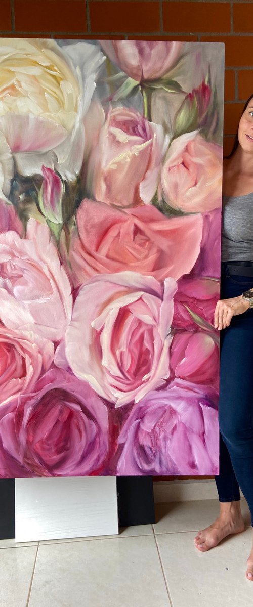 DAWN OF ROSES 150/100cm by Alexandra Ozerova