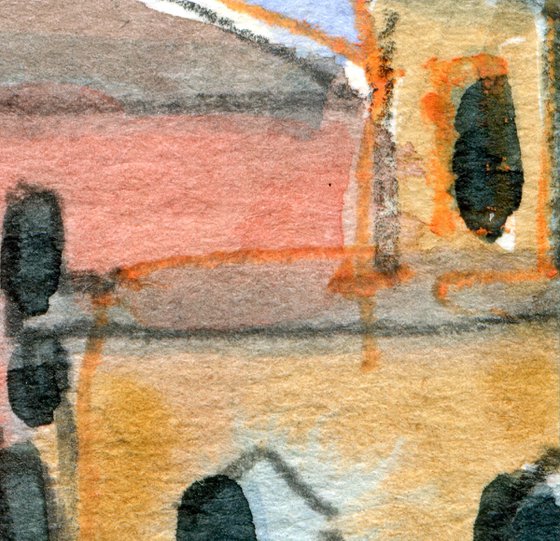 Venice Ochres; Original Watercolour ACEO