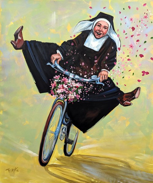 Nun in action by Trayko Popov