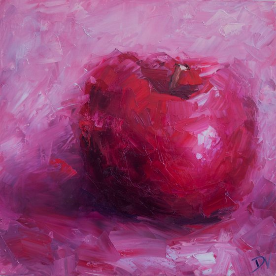 Still life apple - abstract red
