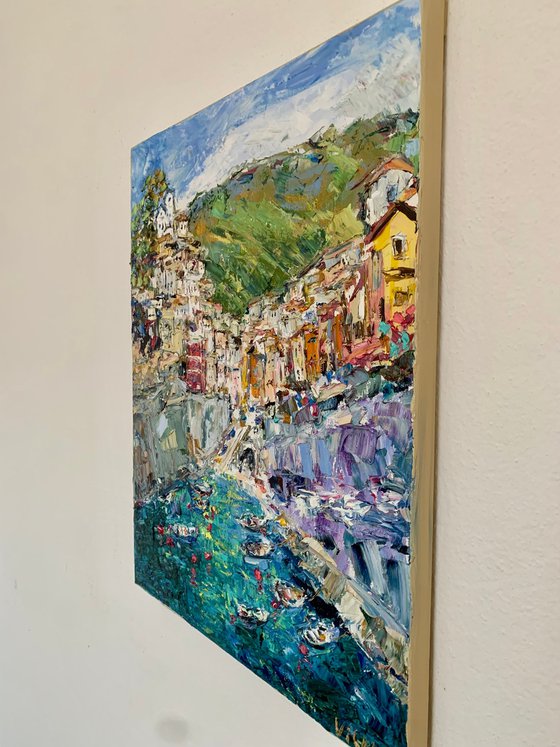 Riomaggiore,italian coastal seascape