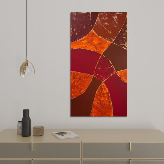 Gilded Currents 50x90х2 cm