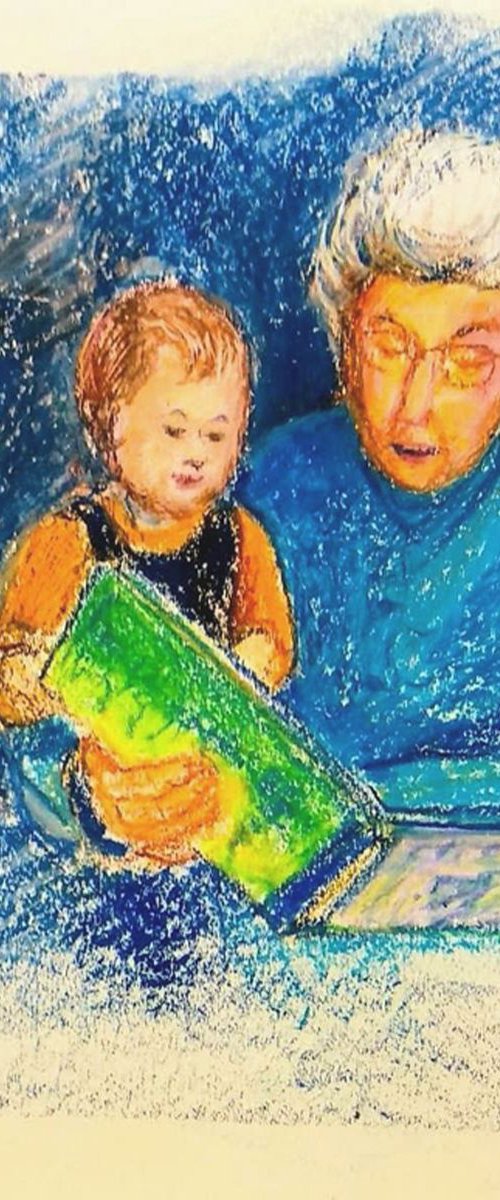 Grandmother and Grandchild by Asha Shenoy