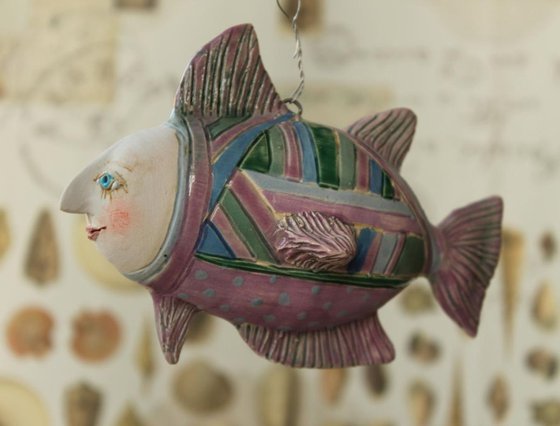 Flying Fish 2. Tiny hanging sculpture