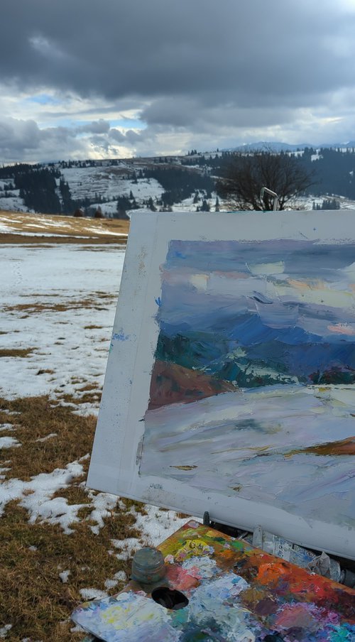 Late Winter in the Mountains by Helen Shukina