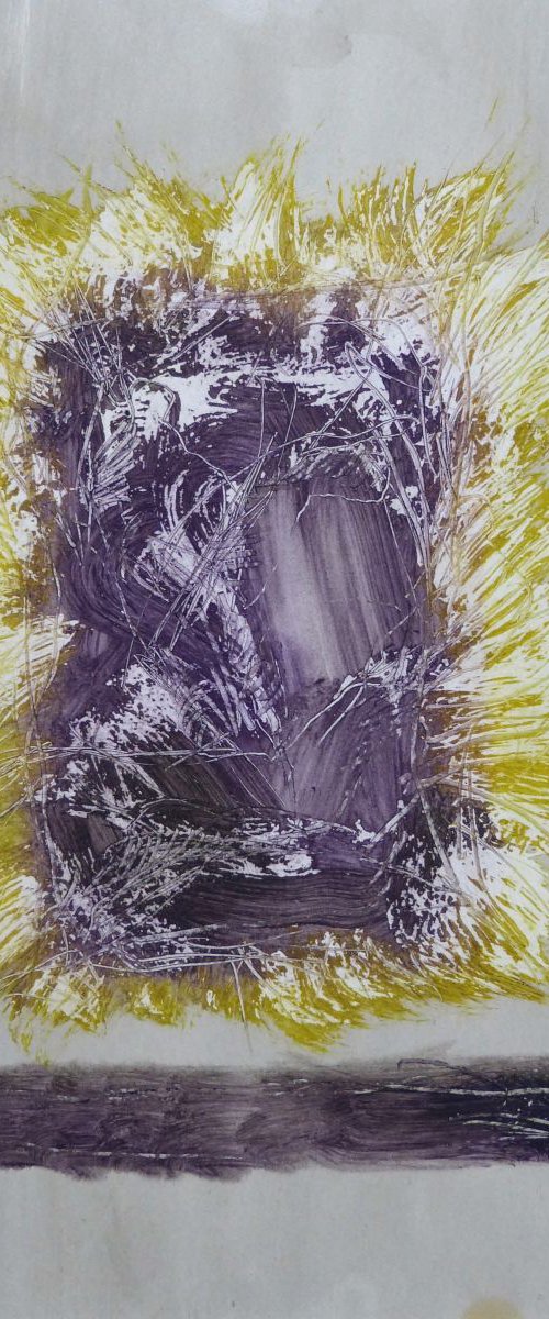 Amethyste, acrylic on paper, 29x41 cm by Frederic Belaubre