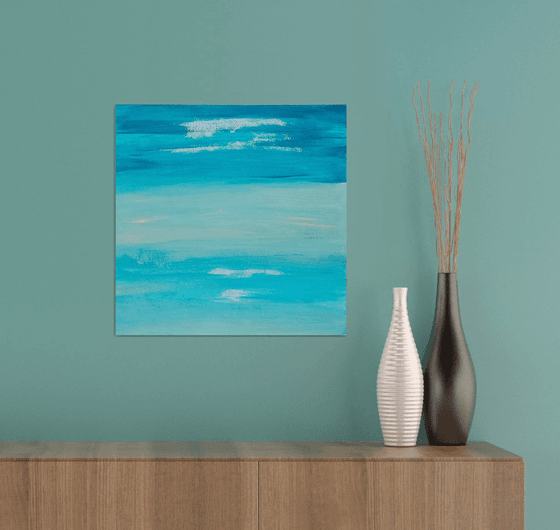 Quiet sunny seaside abstract water