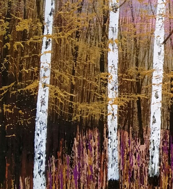 Gold and Rose Forest Light