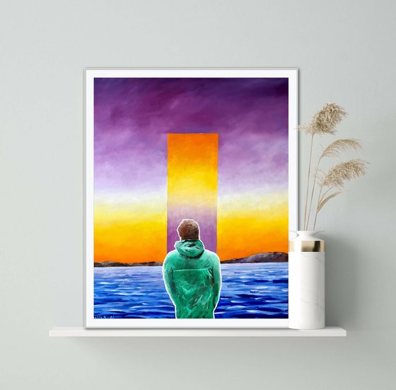 Lonely sunset 70-60cm